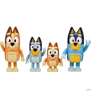 Bluey & Family 4 Pack of 2.5-3" Posable Figures
